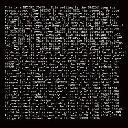 XTC: GO2 - 200gm Vinyl - (VINYL LP)