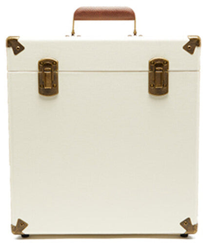 GPO GPO Retro SWB18CT 12" Vinyl Record Case 35 Cnt Capacity Removable Lid - Cream / Tan