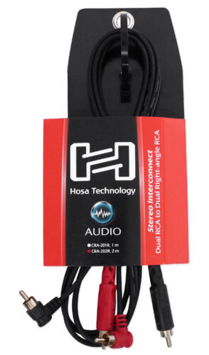 Hosa Technology Hosa Stereo Intercon Dual Rca-Dual R-Angle Rca 6.6 ft