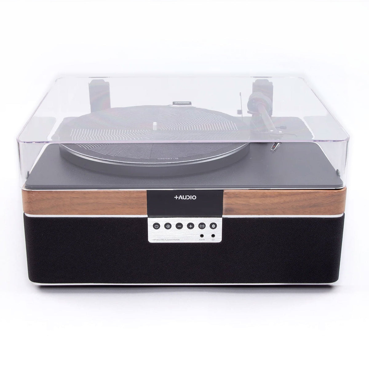 Plus Audio: The +Record Player Turntable + Integrated Audio System w/ Bluetooth